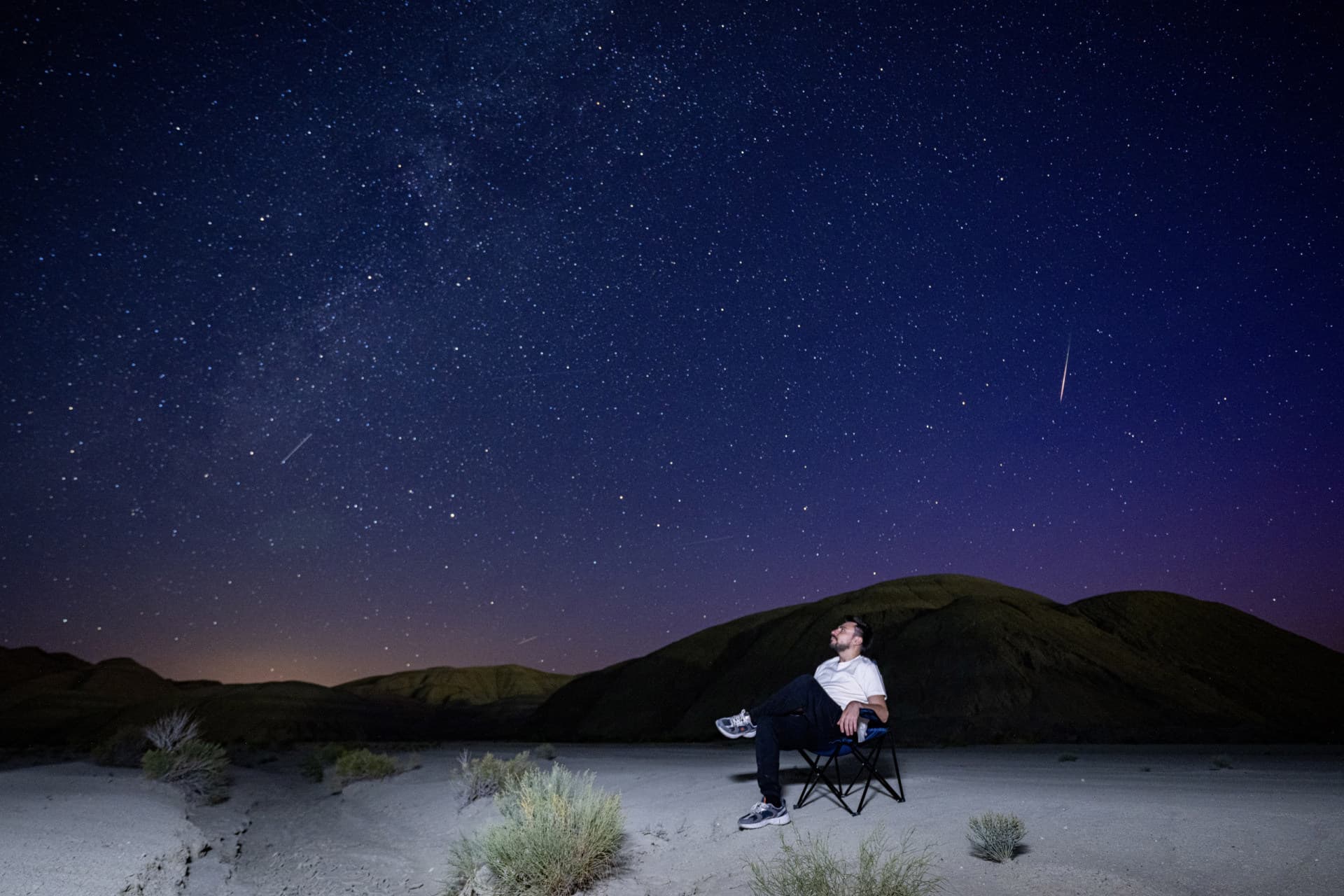Perseid meteor watch from the villa roof